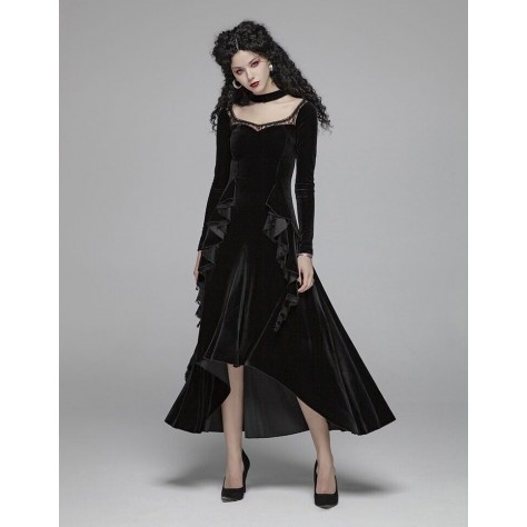  TY103 Custom Made to order Velvet  Gothic Victorian Witch dress Regular Size XS S M L XL & Plus size  (SZ16-52)1X 2X 3X 4X 5X 6X 7X 8X 9X 10X